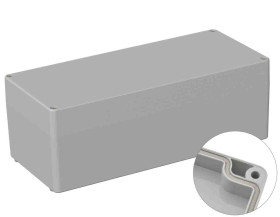 Obudowa ogólnego użytku ABS szerokość zew. 150 mm długość zew. 340 mm wys. zew. 120 mm RS PRO IP66 Szary