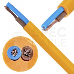 Kabel przemysłowy poliuretanowy PUR / H07BQ-F 2x1,5mm2 pomarańczowy 450/750V zewnętrzny olejoodporny linka TKD