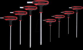 151.8155 T-handle hex socket ball head wrench set, 8 pieces
