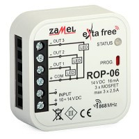 ZSZ-ROP06 Radiowy odbiornik dopuszkowy 3-kanałowy ExtaFree - zasilanie 10-14VDC
