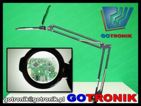 Lampa z lupą 5D + 36LED czarna średnica soczewki 5cali = 127mm