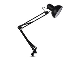 VT-7513 Lampka biurkowa z wyłącznikiem regulowana Kreślarska montaż: klips trzonek: E27 czarny 40361 V-TAC