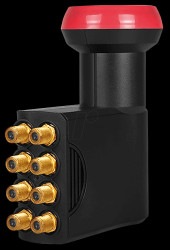 0401024 Universal octo LNB, 0.1 dB, 40 mm feed