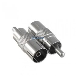 Przejście RCA wtyk / antenowe IEC gniazdo