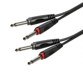 Przyłącze 2xJack 6.3 - 2xJack 6.3 mono: 1.5m ROXTONE