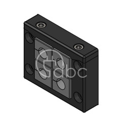 Rama przepustowa KEL-U-B, na 4 moduły KT małe, czarna, 54204.200