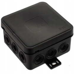 Puszka instalacyjna natynkowa typu KLIK 85x85x41mm hermetyczna IP54 czarna ViPlast