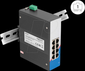 80163 Industrial Gigabit Ethernet Switch 8 Port RJ45 for DIN rail