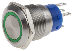 Nasadka przełącznika Zatrzaskowy SPDT średnica wycięcia 19.2mm, montaż panelowy RS PRO