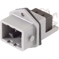 Hirschmann 931 697-106 STASEI 5 N Panel Mounted Plug and Gasket 5 &#x2B; PE Grey