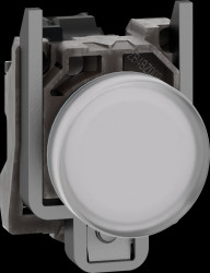 XB4BVM1 Indicator light, Harmony XB4, metal, 22 mm, white, 230 - 240 V A