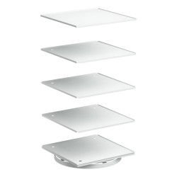 Przegródka do szuflady Ściana działowa Jasnoszary Stal malowana proszkowo farbą epoksydową (rama) for use with Kosz,