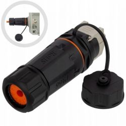 Gniazdo RJ45 kat.6A ekranowane STP przemysłowe do montażu w obudowie z zaślepką IP68 NEKU