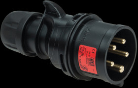 015-6X SHARK connector - 16 A, 5p 6h - black