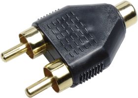 Sinuslive Y2M Adapter cinch [2x złącze męskie RCA/cinch - 1x złącze żeńskie RCA/cinch]