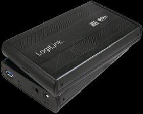 UA0107 External USB 3.0 HDD case, SATA 3.5", aluminium, black