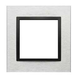 Simon 54 Nature Ramka 1-krotna metalowa, Inox Nero DRN1/82