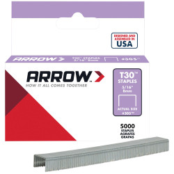 Arrow A305IP T30 Staples 305IP 8mm (5/16in) Box 5000