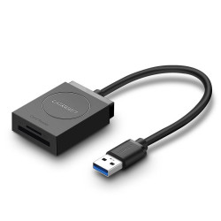 Czytnik Kart SD/MicroSD Ugreen USB 3.0 czarny CR127 20250