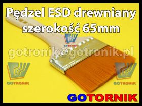 Pędzel ESD do topników i past 65mm drewniany