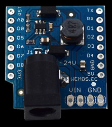 Opencircuit WeMos D1 mini DC Power Shield