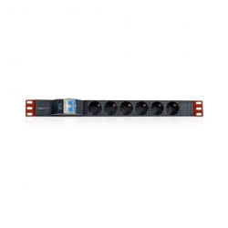 Listwa zasilająca Rack 19 1U 250V/16A 6X Schuko 3M I-CASE STRIP-61UD