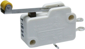 Miniature snap-action switche, On-On, solder connection, roller lever, 0.7-1.25 N, 10 (4) A/400 VAC, 1006.1011