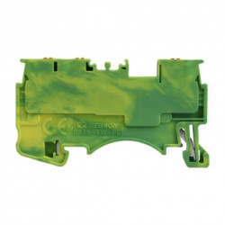 Złączka szynowa 1,5mm2 1P 3-przewodowa zacisk push-in żółto-zielona PE 3947