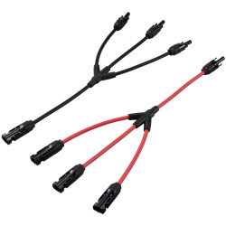 TRU COMPONENTS TC-12195664 solar connector cable set black/red 2 pcs