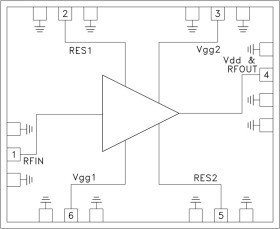Modulator Driver Amplifier Chip, DC - 35 GHz
