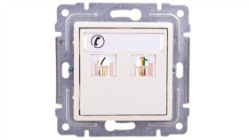 Vena Gniazdo Telefoniczne Podwójne 2Xrj11 Krem 510364
