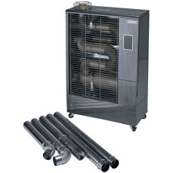 Draper 18037 230V Far Infrared Diesel Heater with Flue Kit, 40,000 BTU/11.6kW