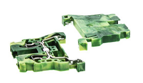 Listwa zaciskowa uziemienia WAGO poziomy: Pojedynczy 28 → 12AWGZacisk klatkowy 870 raster: 5mm 24A 500 V