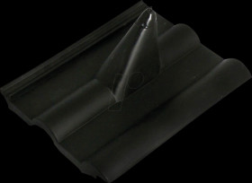 340012 Frankfurt roof tile, plastic, black