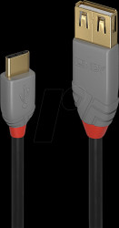 36897 USB 2.0 cable, C connector to A port, 0.15 m