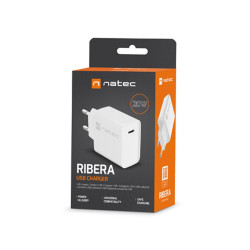 Natec Ribera ładowarka sieciowa USB-C 20W, biała
