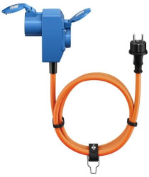 Kabel adapter CEE, wtyczka ze stykiem ochronnym do 90 gniazda CEE i gniazda ze stykiem ochronnym, 1,5 m