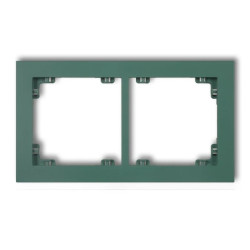 DECO Ramka podwójna DECO Pastel Matt szmaragdowy 51DR-2