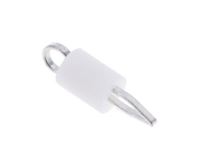 Wtyk montażowy, Biały, izolacja: Tak, 1mm