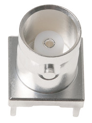 Złącze BNC, 50Ω, 0 → 4GHz, żeńskie, proste, lutowane, montaż THT