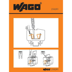 WAGO 210-291 Instruction Stickers Mini Rail-mount Terminal Blocks