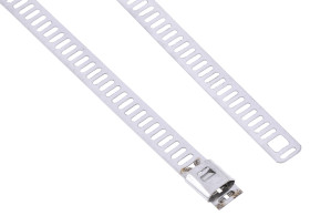 Opaska kablowa długość 300mm szerokość 7 mm RS PRO Stal nierdzewna 316 -80 → +539 °C.