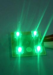 MODUŁ 12V LED FLUX 4 32x36mm GREEN