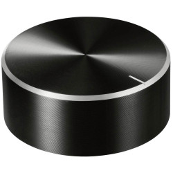 TruComponents 320058 Control knob &#x2B; marking Black (&#xD8; x H) 48mmx19mmAlu/Plastic