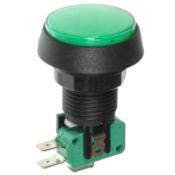 Przeł.podśw.ON/OFF okrągły zie.s średni do gier z krańc.