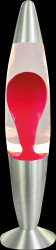 50960 LED lava lamp, 20 W, 339 x 62 mm, red wax + clear liquid