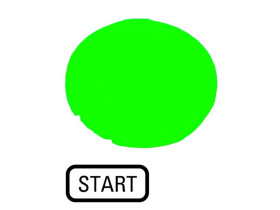 Soczewka przycisku płaska zielona z opisem M22-XDL-G-GB1 218328 EATON