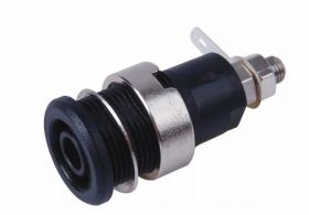 Gniazdo panelowe 4mm 32A CAT II 1000V czarne
