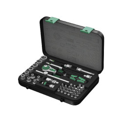 Wera 05003535001 8100 SA4 41-Piece Zyklop Imperial Ratchet Set, 1/4in Drive