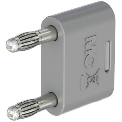 Stäubli 644012-28 KS-4N-19 Connector Grey Pin Ø4mm, 19mm pitch, Insulated Brass